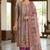 Purple color beautiful and ethnic partywear cotton linen simmer fabric suit