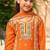 Orange chinon with embroidery