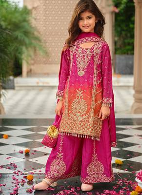 Pink chinon with embroidery 1
