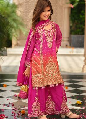 Pink chinon with embroidery 2