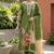 Mahendi color beautiful and ethnic partywear cotton linen simmer fabric suit