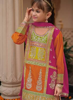 Multicolor chinon with embroidery 3
