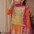 Multicolor chinon with embroidery