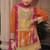 Multicolor chinon with embroidery