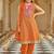 Orange chinon with embroidery