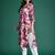 Pink floral printed pure cotton kurta