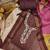 Brown color beautiful and ethnic partywear cotton linen simmer fabric suit