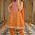 Orange chinon with embroidery