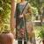 Grey color beautiful and ethnic partywear cotton linen simmer fabric suit