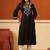 Black women ethnic motifs embroidered thread work kurta