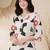 White women printed regular pure cotton kurta with palazzos
