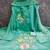 Sea green color smart and budgeted roman silk suit