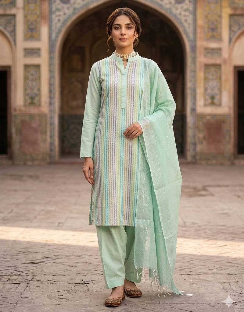 Pink color smart and budgeted roman silk suit
