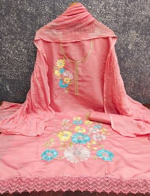 Pink color smart and budgeted roman silk suit 3