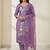 Purple color smart and budgeted roman silk suit