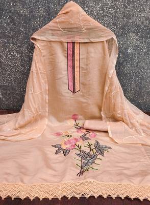Peach color smart and budgeted roman silk suit 3