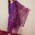 Purple women floral regular kurta with trousers & with dupatta