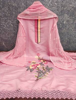 Pink color smart and budgeted roman silk suit 3