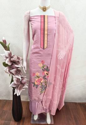 Pink color smart and budgeted roman silk suit 4