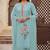 Sky blue color smart and budgeted roman silk suit