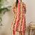 Red women geometric printed cotton kurta with palazzos