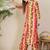 Red women geometric printed cotton kurta with palazzos