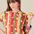 Red women geometric printed cotton kurta with palazzos