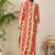 Red women geometric printed cotton kurta with palazzos