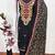 Black color smart and ethnic roman silk fabric salwar kameez