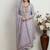 Lavender color smart and ethnic roman silk fabric salwar kameez