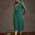 Sea green women leheriya printed screen print festive straight kurta