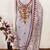 Lavender color smart and ethnic roman silk fabric salwar kameez