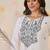 White women floral embroidered thread work floral republic day republic day kurta