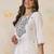 White women floral embroidered thread work floral republic day republic day kurta