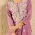 Lavender women paisley embroidered thread work pastels kurta