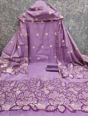 Purple color jacquard silk salwar kameez for ethnic festive looks 2