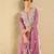 Lavender women paisley embroidered thread work pastels kurta