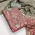 Grey color jacquard silk salwar kameez for ethnic festive looks