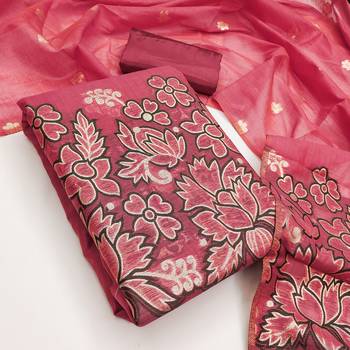 Pink color jacquard silk salwar kameez for ethnic festive looks 3