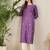 Purple women ethnic motifs embroidered sequinned kurta