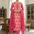 Pink color smart and beautiful partywear salwar kameez