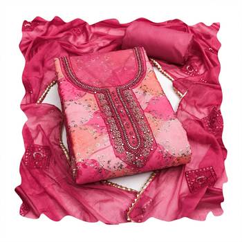 Pink color smart and beautiful partywear salwar kameez 2