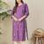 Purple women ethnic motifs embroidered sequinned kurta
