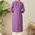 Purple women ethnic motifs embroidered sequinned kurta