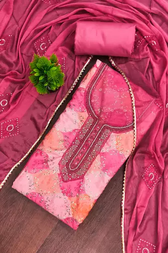 Pink color smart and beautiful partywear salwar kameez