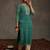 Sea green women leheriya printed sequinned georgette kurta