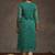Sea green women leheriya printed sequinned georgette kurta