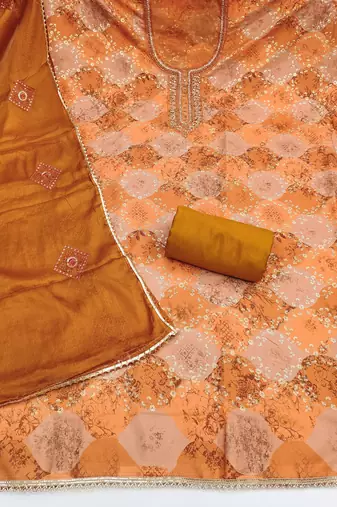 Rust color smart and beautiful partywear salwar kameez