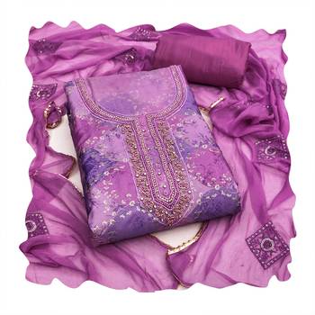 Purple color smart and beautiful partywear salwar kameez 2