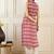 Red geometric printed  a-line kurta